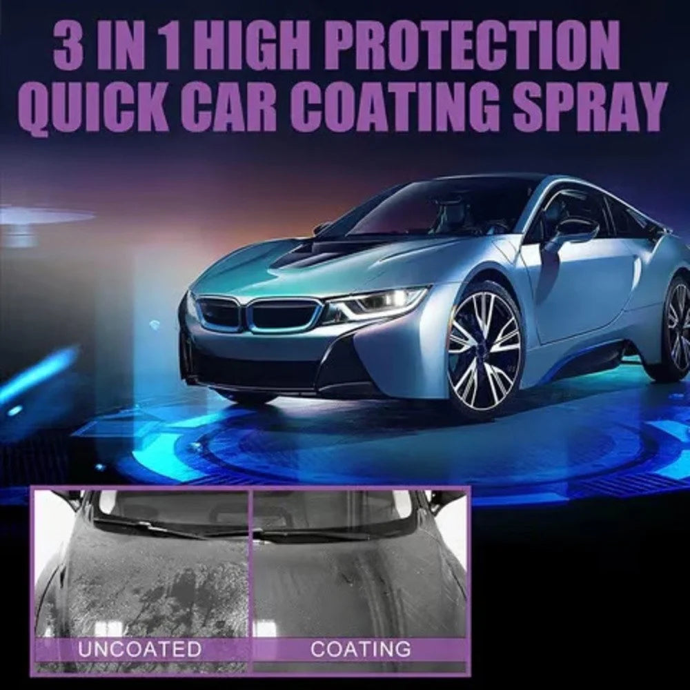 3 In 1 High Protection Quick Car Ceramic Coating Spray - Pack of 2