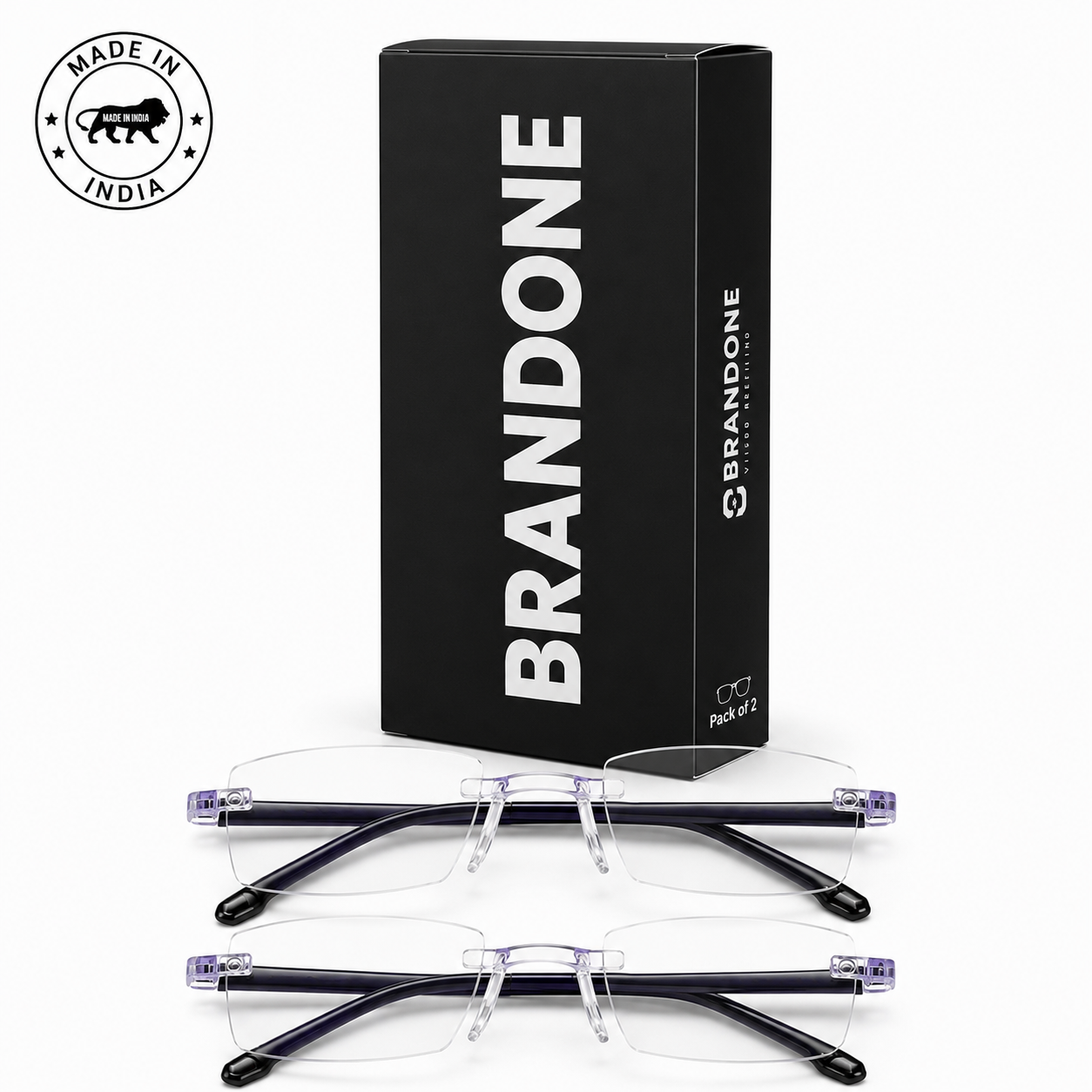 Brandone Reading Glass (Pack of 2)